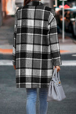 Checkered Wool Shacket Coat - QH Clothing