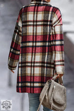 Checkered Wool Shacket Coat - QH Clothing