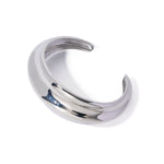 Platinum simple and elegant geometric shape with concave and convex design open bracelet - QH Clothing