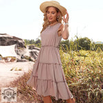 New Summer  Vest  Solid Color Pleated Wooden Ear Holiday Dress - Quality Home Clothing| Beauty