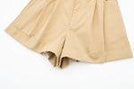 High Waist Pleated Wide Leg Shorts - QH Clothing