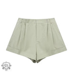 High Waist Pleated Wide Leg Shorts - QH Clothing