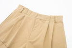 High Waist Pleated Wide Leg Shorts - QH Clothing