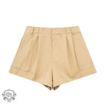 High Waist Pleated Wide Leg Shorts - QH Clothing