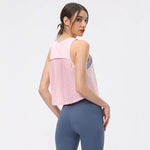 Yoga Short Sleeve Women Pleated Crumpled Half Waist Sports Blouse Casual All-Matching Yoga Jacket - Quality Home Clothing| Beauty