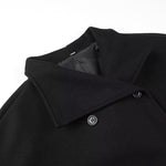 Polo Collar Double Breasted Wool Coat - QH Clothing