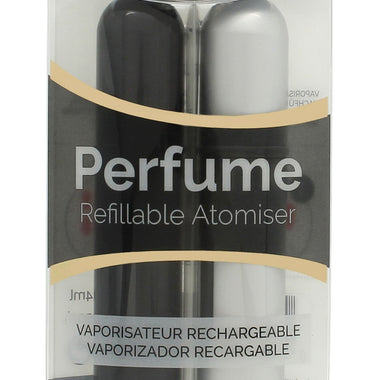 Pressit Refillable Perfume Atomiser Duo Pack - Black & Silver - Fragrance