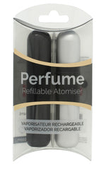 Pressit Refillable Perfume Atomiser Duo Pack - Black & Silver - Fragrance