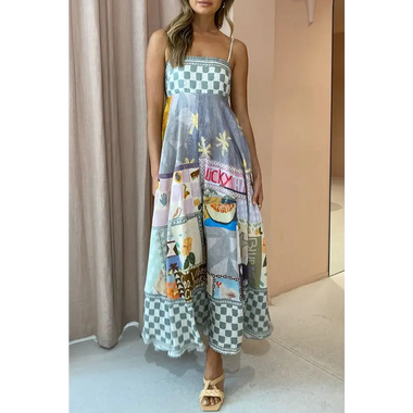 Printed Boho Maxi Dress for Summer - QH Clothing