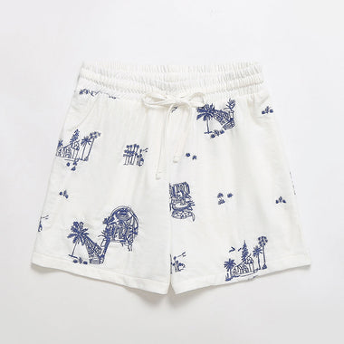 Spring Lace Up Embroidered Shorts - QH Clothing