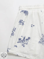 Spring Lace Up Embroidered Shorts - QH Clothing