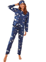 Home Wear Suit Pajamas Women Wear Eye Mask Three-Piece Set - Quality Home Clothing| Beauty