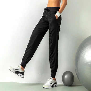 Pleated Slim-Fit Fitness Sports Pants Female Loose-Fit Tappered Trousers Running Pants Casual Quick-Drying Trousers Harem Pants Thin - Quality Home Clothing| Beauty