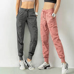 Pleated Slim-Fit Fitness Sports Pants Female Loose-Fit Tappered Trousers Running Pants Casual Quick-Drying Trousers Harem Pants Thin - Quality Home Clothing| Beauty