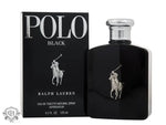 Ralph Lauren Polo Black Eau de Toilette 125ml with iconic polo player logo and box