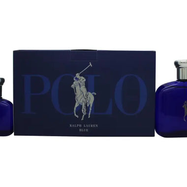 Ralph Lauren Polo Blue fragrance gift set with 125ml and 40ml cologne bottles