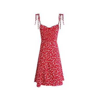 Red Floral Print Summer Cami Dress - QH Clothing