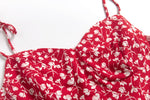 Red Floral Print Summer Cami Dress - QH Clothing