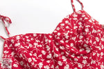 Red Floral Print Summer Cami Dress - QH Clothing