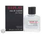 Replay For Him Eau de Toilette 50ml Spray elegantly presented for discerning gentlemen