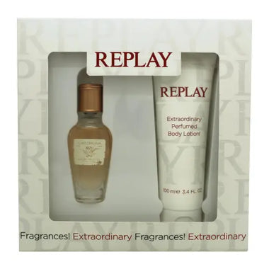 Replay Jeans Original gift set featuring 20ml EDT spray and 100ml body lotion