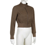 Retro Brown Slim Workwear Jacket - QH Clothing