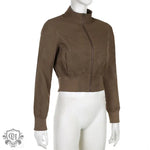 Retro Brown Slim Workwear Jacket - QH Clothing