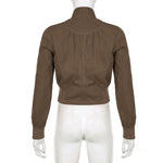 Retro Brown Slim Workwear Jacket - QH Clothing