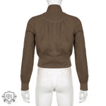 Retro Brown Slim Workwear Jacket - QH Clothing