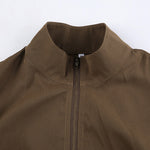 Retro Brown Slim Workwear Jacket - QH Clothing