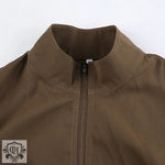 Retro Brown Slim Workwear Jacket - QH Clothing