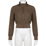 Retro Brown Slim Workwear Jacket - QH Clothing