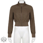 Retro Brown Slim Workwear Jacket - QH Clothing