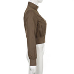 Retro Brown Slim Workwear Jacket - QH Clothing