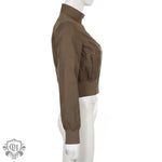 Retro Brown Slim Workwear Jacket - QH Clothing