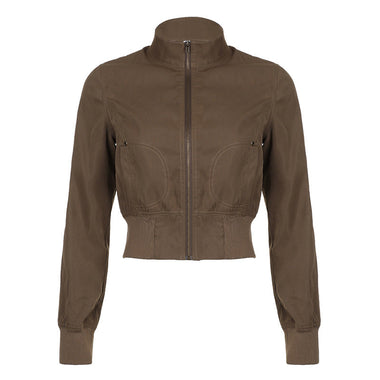 Retro Brown Slim Workwear Jacket - QH Clothing