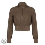 Retro Brown Slim Workwear Jacket - QH Clothing