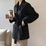 Reversible Cashmere Coat Women Short Spring Autumn Pure Handmade Woolen Coat Women - Quality Home Clothing| Beauty