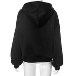 Rhinestone Skeleton Hoodie Sweater - QH Clothing