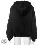 Rhinestone Skeleton Hoodie Sweater - QH Clothing