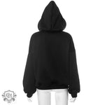 Rhinestone Skeleton Hoodie Sweater - QH Clothing