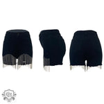 Rhinestone Tassel Denim Shorts - QH Clothing