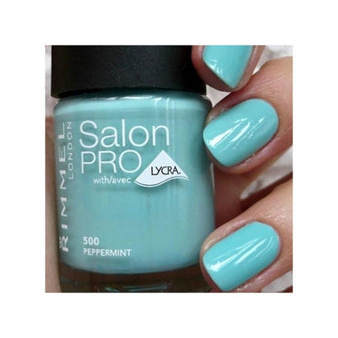 Rimmel Salon Pro With Lycra Nail Polish 12ml - 500 Peppermint - Cosmetics