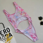 Bikini One-Piece Swimsuit Hollow Out Cutout Sexy One-Piece Swimsuit Tie Dye - Quality Home Clothing| Beauty