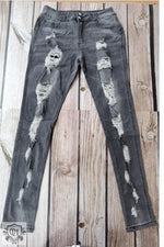 Ripped Slimming Denim Skinny Jeans - QH Clothing