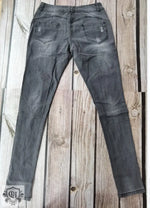 Ripped Slimming Denim Skinny Jeans - QH Clothing