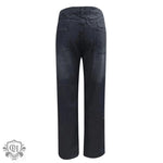 Ripped High Rise Denim Trousers - QH Clothing