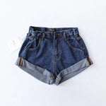 Summer Denim Elastic Waist Shorts - QH Clothing