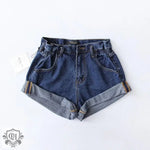 Summer Denim Elastic Waist Shorts - QH Clothing