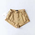 Summer Denim Elastic Waist Shorts - QH Clothing